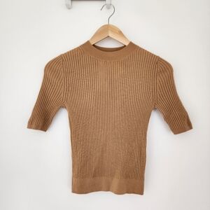 UNIQLO Merino Ribbed Sweater | Mock Neck | Half Sleeve